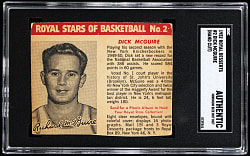 1952 Royal Desserts Basketball #2 Dick McGuire SGC Authentic