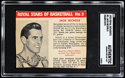 1952 Royal Desserts Basketball #3 Jack Nichols SGC Authentic