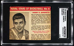 1952 Royal Desserts Basketball #8 Buddy Jeannette SGC Authentic