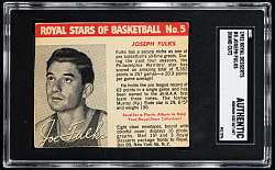 1952 Royal Desserts Basketball #5 Joseph Fulks SGC Authentic