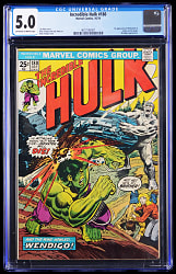 1974 Marvel The Incredible Hulk #180 First Wolverine Cameo Appearance - CGC 5.0