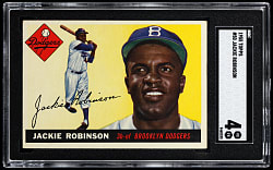 1955 Topps #50 Jackie Robinson Full Diamond SGC VG/EX 4