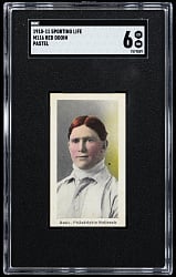 1910-1911 M116 Sporting Life Red Dooin Pastel Background SGC EX/NM 6