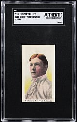 1910-1911 M116 Sporting Life Christy Mathewson Pastel SGC Authentic