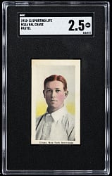 1910-1911 M116 Sporting Life Hal Chase Pastel Background SGC GOOD+ 2.5