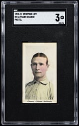 1910-1911 M116 Sporting Life Frank Chance Pastel Background SGC VG 3
