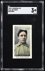 1910-1911 M116 Sporting Life Joe Tinker Blue Back SGC VG 3