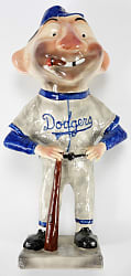 1950s Gibbs-Conner Brooklyn Dodgers Bum Exceedingly Rare 25” Promotional Porcelain Mascot Statue