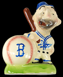 1950s Gibbs-Conner Brooklyn Dodgers Bum Mascot Bank