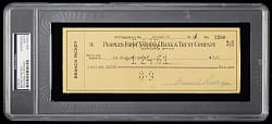1961 Branch Rickey Signed People's First National Bank Check - PSA Authentic