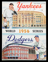 1956 World Series Game 5 Program “Larsen’s Perfect Game” Signed by (8) with Don Larsen Signed & Inscribed Cover