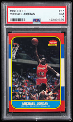 1986-1987 Fleer Basketball #57 Michael Jordan Rookie PSA NM 7