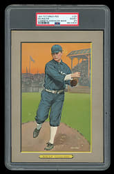 1911 T3 Turkey Red Cabinets #125 Ed Walsh Checklist Back PSA GOOD+ 2.5