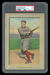 1911 T3 Turkey Red Cabinets #4 Roger Bresnahan Checklist Back PSA GOOD 2