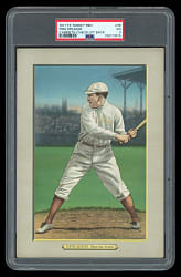 1911 T3 Turkey Red Cabinets #36 Tris Speaker Checklist Back PSA VG 3