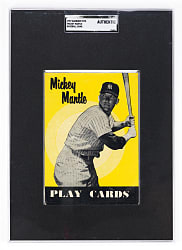 1957 Gardner Toys Mickey Mantle Baseball Game SGC Authentic with Stat Card