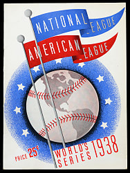 1938 World Series New York Yankees at Chicago Cubs Program with Gehrig - Signed by Gabby Hartnett