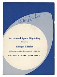 1968 Vince Lombardi Signed Chicago Athletic Association 3rd Annual Sports Night-Stag Banquet Program
