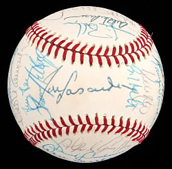 1988 World Champions Los Angeles Dodgers Team-Signed ONL/Giamatti Baseball with (31) Signatures Including Lasorda, Hershiser, Sutton, Gibson & Valenzuela