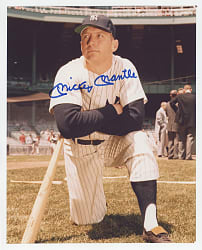 Mickey Mantle Signed 8" x 10" Color Photograph