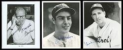 Hall of Famer Signed 8x10 Photographs (3) with DiMaggio, Greenberg & Veeck