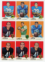 1968-1974 Football & Baseball Collection (464) with 1969 Topps Football Partial Set (193/263) Including (4) Piccolo Rookies, (2) Unitas & Namath