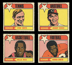 1971 Keds Kedkards Multi-Sport Group (4) with Johnny Bench