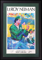 Tony LaRussa and Dennis Eckersley Dual-Signed Leroy Neiman Print in Framed Display