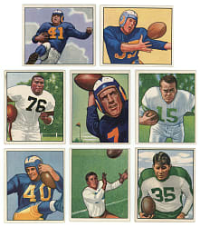 1950 Bowman Football Partial Set (114/144) with Several Hall of Famers - Clean!