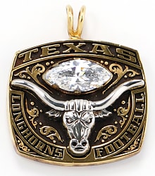2007 Texas Longhorns Holiday Bowl Championship "Ring-Top" Pendant by Jostens