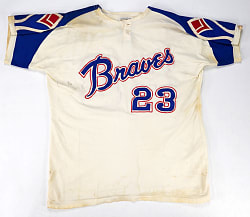1972 Jim Nash Atlanta Braves Game-Used Home Jersey - First Year Pullover Style with Phil Wood LOA