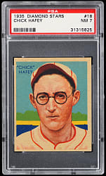 1934-1936 Diamond Stars #18 Chick Hafey PSA NM 7
