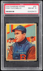 1934-1936 Diamond Stars #55 Tony Cuccinello PSA NM-MT 8 - Only 5 Higher