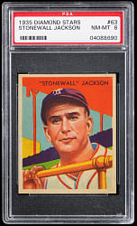 1934-1936 Diamond Stars #63 Travis Jackson PSA NM-MT 8 - Only 8 Higher