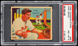 1934-1936 Diamond Stars #69 Earl Grace PSA NM-MT 8 - Only 6 Higher