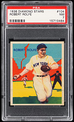 1934-1936 Diamond Stars #104 Red Rolfe PSA NM 7
