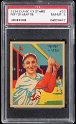 1934-1936 Diamond Stars #26 Pepper Martin PSA NM-MT 8 - Only 6 Higher
