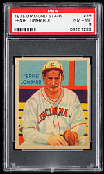 1934-1936 Diamond Stars #36 Ernie Lombardi PSA NM-MT 8 - Only 3 Higher