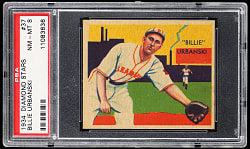 1934-1936 Diamond Stars #37 Billie Urbanski PSA NM-MT 8 - Only 9 Higher