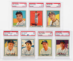 1941 Play Ball PSA NM 7 to NM+ 7.5 Graded Collection (7) with #10 Arky Vaughan & Stars