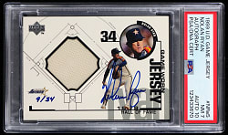 1999 Upper Deck Nolan Ryan Game Jersey/Autograph PSA NM 7 with GEM MINT 10 Auto Grade #/34