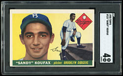 1955 Topps #123 Sandy Koufax Rookie SGC VG/EX 4