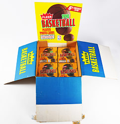 1990-1991 Fleer Basketball Unopened Jumbo Box Quartet FASC - Each BBCE with Point of Sale Display Case