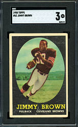 1958 Topps Football #62 Jim Brown Rookie SGC VG 3