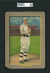 1911 T3 Turkey Red Cabinets #87 Eddie Collins Checklist Back SGC POOR 1