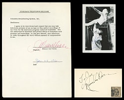 "Blonde Bombshell" Signed Flats (3) with Jayne Mansfield, Monique Van Vooren & Mamie Van Doren