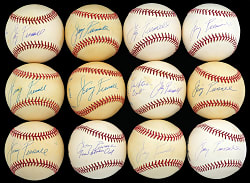Jimmy Piersall Signed Baseballs (12) - All JSA