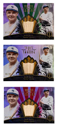 2013 Topps Tribute Babe Ruth To The Throne Relic Card Trio with #/10 Red Parallel