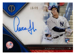 2017 Topps Tribute Aaron Judge Certified Autograph Rookie Blue Parallel #/75