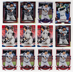2012-2022 Topps Tribute New York Yankees Superstar Numbered Parallel Collection (52) with (12) Aaron Judge & Several Low Numbers